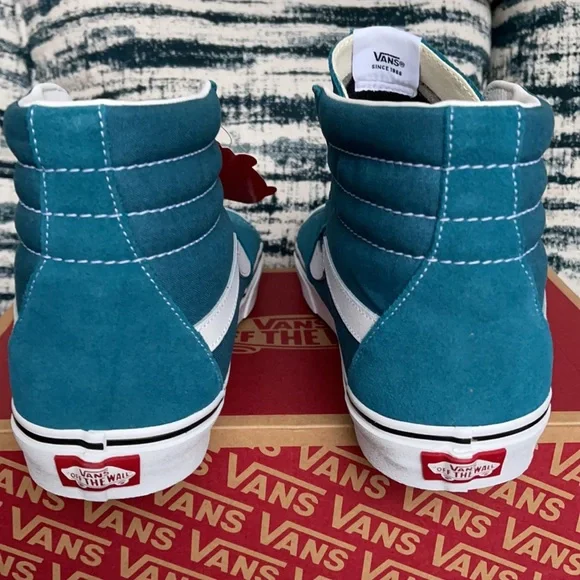 Vans Sk8-Hi Blue Coral/True White MENS - Picture 14 of 16